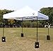 SUPERJARE Pop-up Canopy, 4 Weight Bags and a Wheeled Carry Bag, 10 Ft x 10 Ft Commercial Shelter, Outdoor Instant Folding Tent, Heavy Duty - White