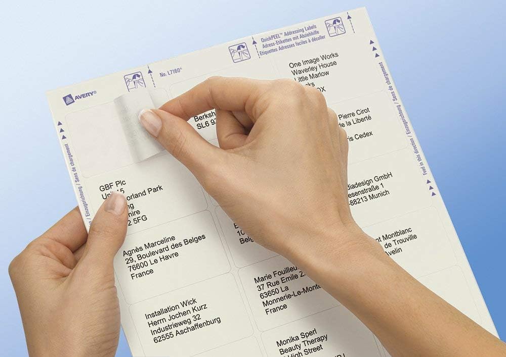 Avery - 126 Transparent Adhesive Labels Inkjet 3.5 x 38.1 mm, 63,5x38,1 mm - Image 4