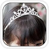 Gortin Girls Crystal Tiara Crown Silver Children Princess Crown for Birthday Party Rhinestones Headbands Bride Wedding Headpieces for Girls and Kids