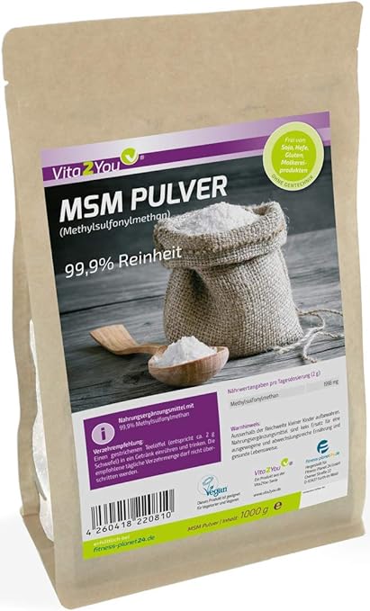 Msm Pulver 1000g Methylsulfonylmethan 99 9 Reinheit Meshfaktor 40 80 1kg Organischer Schwefel Premium Qualitat Amazon De Drogerie Korperpflege