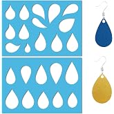 GORGECRAFT 2 Styles Jewelry Shape Template Teardrop Earring Templates Reusable Drop Acrylic Cutting Stencil for Bracelets Earrings Jewelry Making DIY Crafts Scrapbooking Art Painting 5.12x3.54inch