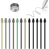 Pen Tips for Remarkable 2 Marker Plus, 2 Metal + 10 Colored | Plastic/Metal, Pencil Nibs Compatible with Scribe Basic and Premium Pen, Removal Tool Included, Storage Box Included