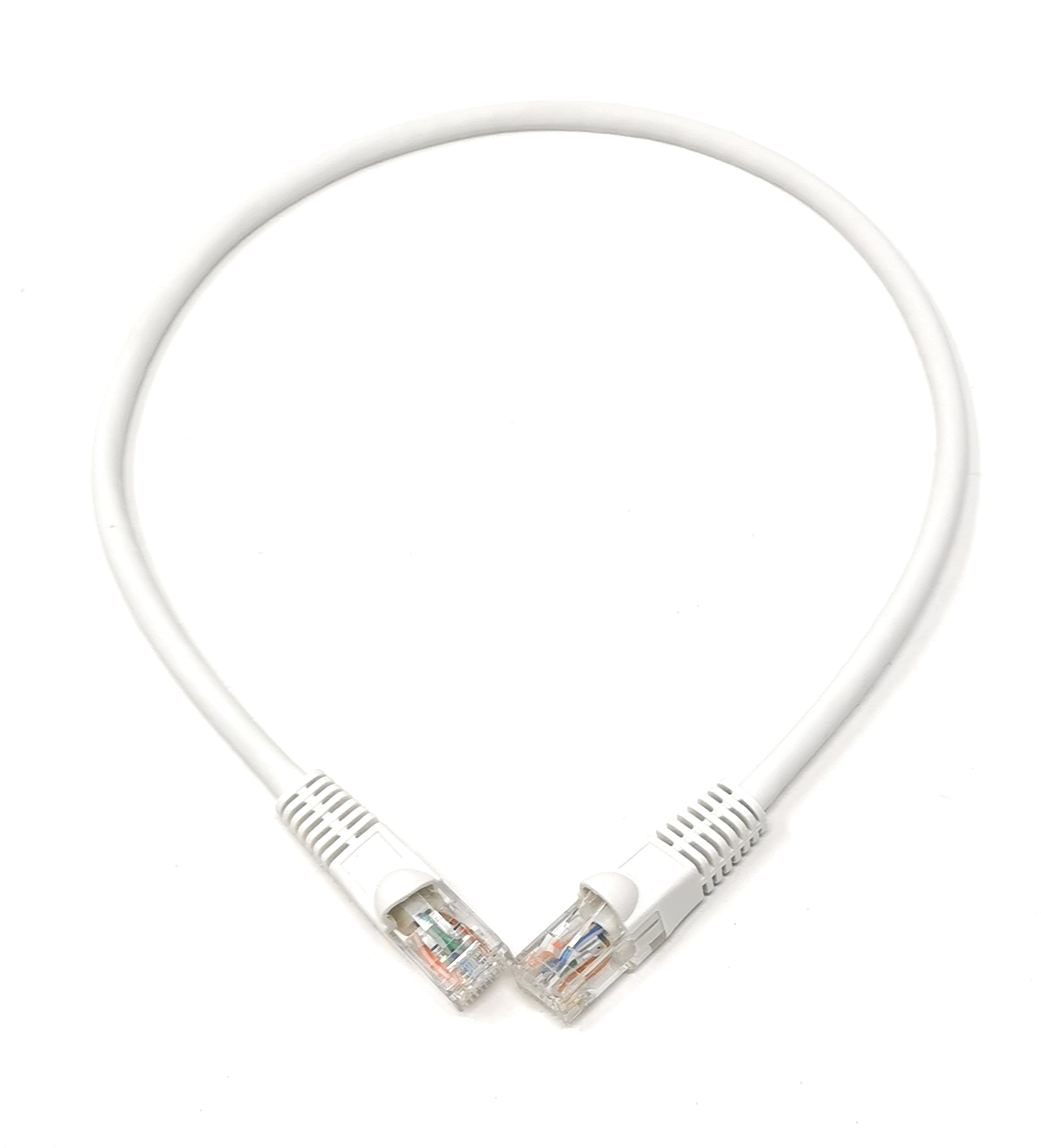 Cat6 RJ45 (UTP) Connector Ethernet Cable, LSZH Snagless Patch 24AWG Bare Copper Cores Lead for Internet, Data Transfer, Router, Modem, CCTV, Smart TV, PC, Laptop (0.5m, White)