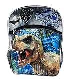 JURASSIC WORLD PARK Boys 16 Full-Size Backpack w/ Tyrannosaurus & Indominus Rex Graphics
