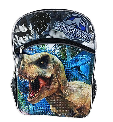 JURASSIC WORLD PARK Boys 16 Full-Size Backpack w/ Tyrannosaurus & Indominus Rex Graphics JURASSIC WORLD PARK Boys 16 Full-Size Backpack w/ Tyrannosaurus & Indominus Rex Graphics