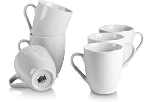 10 Strawberry Street Simply White 12 oz Mug, Set of 6