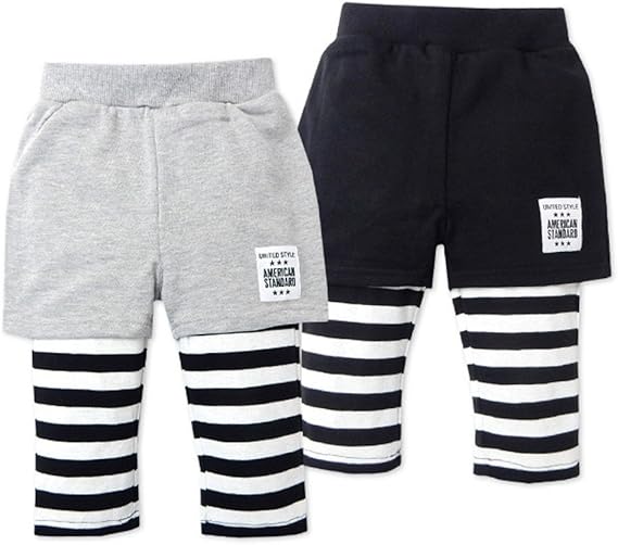 Amazon ブラック 130cm 子供服 男の子 ショーツ レギンス パンツ ボトム 裏毛 ボーダー柄切替 ワッペン フェイクレイヤード 男児 キッズ ショートパンツ ハーフパンツ 通販