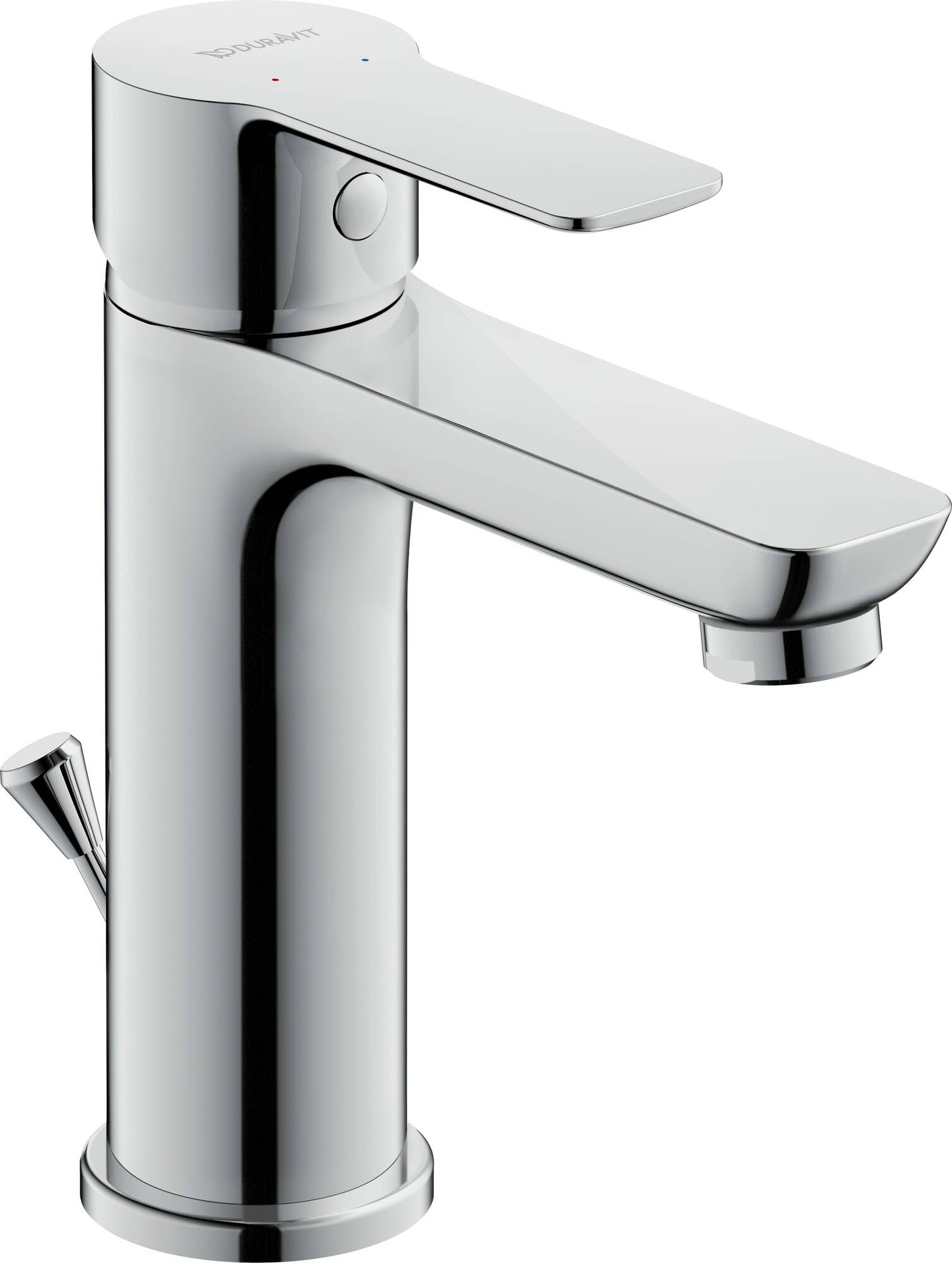 Duravit A.1 Medium Size (Spout Height 109mm) Bathroom Tap with Pop-Up Waste Basin Mixer Tap Chrome