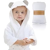 Channing & Yates - Premium Baby Robe - Toddler Robe - Organic Bamboo Hooded Bathrobe Towel - Thick & Soft