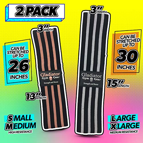 Gladiator Glute Bands 2 Pack Non Slip Fabric Resistance Booty Bands Pricepulse