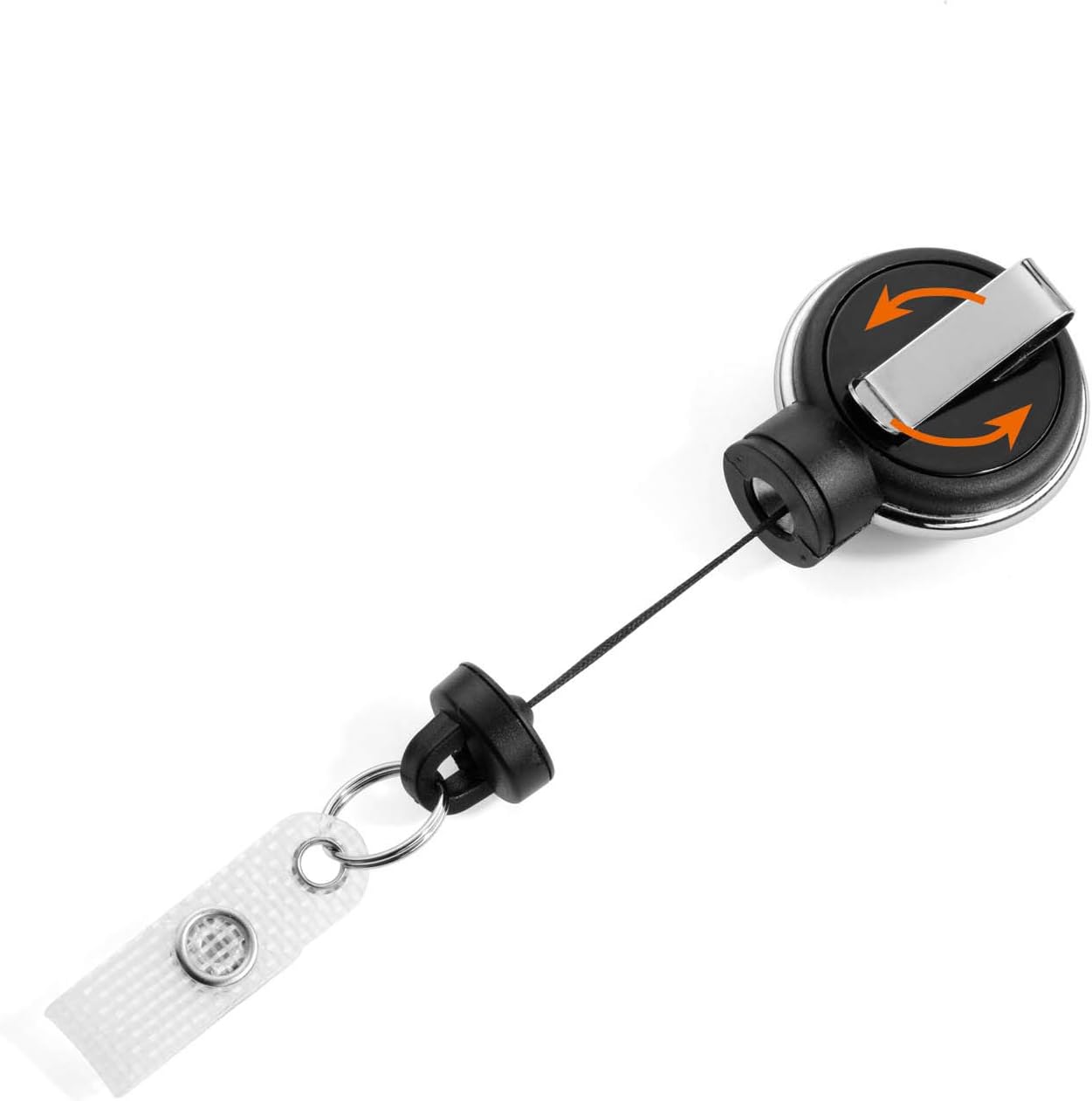 Durable Card Holder with Extra Strong Badge Reel, 360 Degree Rotatable Clip, For Heavy Card Holders or Keys, Upto 300g
