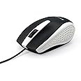 Verbatim Wired USB Computer Mouse - Corded USB Mouse for Laptops and PCs - Right or Left Hand Use, White 99740, 1.4" x 2.4" x 3.9"