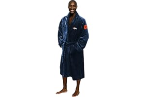 Northwest The Company OFFICIAL NFL Denver Broncos Men's L/XL Silk Touch Bath Robe With Number, 26" x 47"