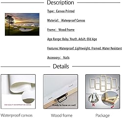 chenchenArt Pebble Beach Golf Course Wall Art