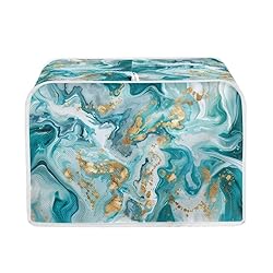 Coldinair Teal Gold Marble Print 4 Slice Toaster