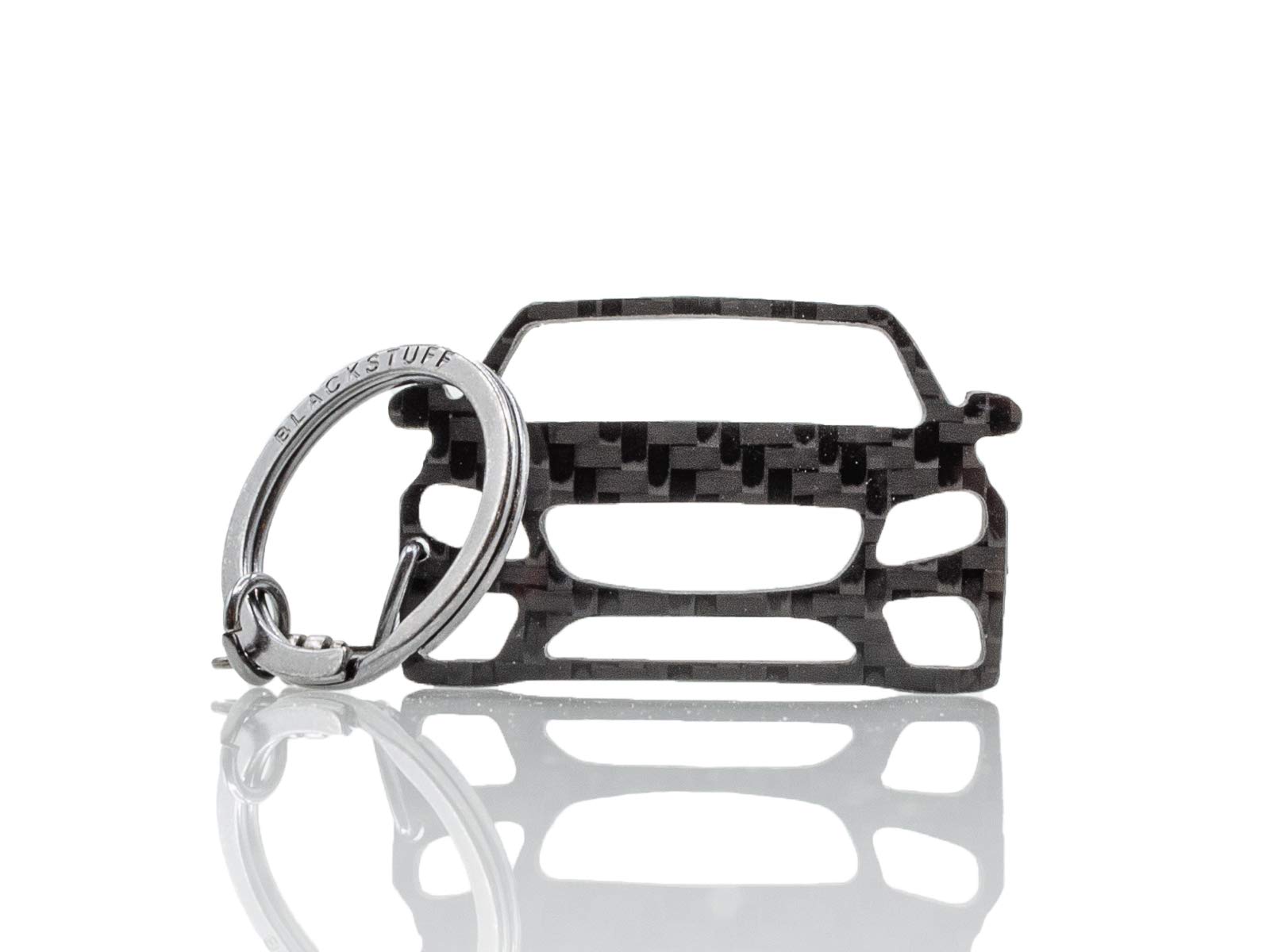 BlackStuff Carbon Fiber Keychain Keyring Ring Holder Compatible with E Class W213 2016 BS-198
