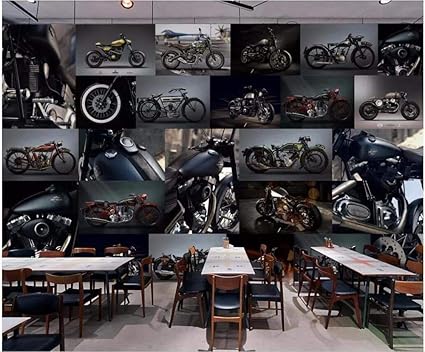 mural motocicleta café racer 350x245