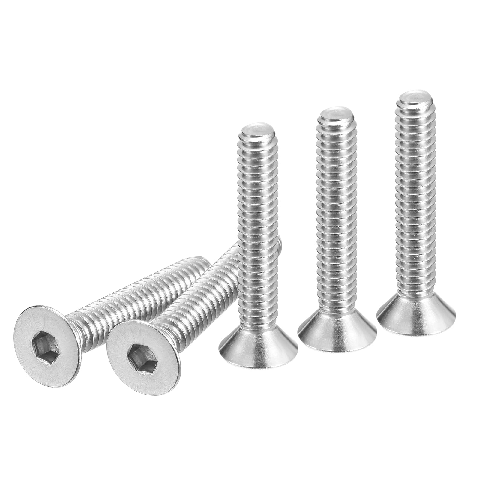 DTGN 1/4-20 x 1-1/2" Flat Head Socket Cap Screws, 25 Pack 304 Stainless Steel Hex Socket Flat Head Screws, Full Thread, Countersunk Bolts