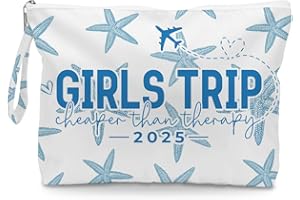 Fokongna Girls Trip Gifts Favors Starfish Wet Bag Wet Dry Bag Beach Bag for Swimsuit Toiletry Bag Travel Essentials For Women, Beach Travel Gym Wet Dry Bag for Swimsuit Dirty Diaper Bag Gifts