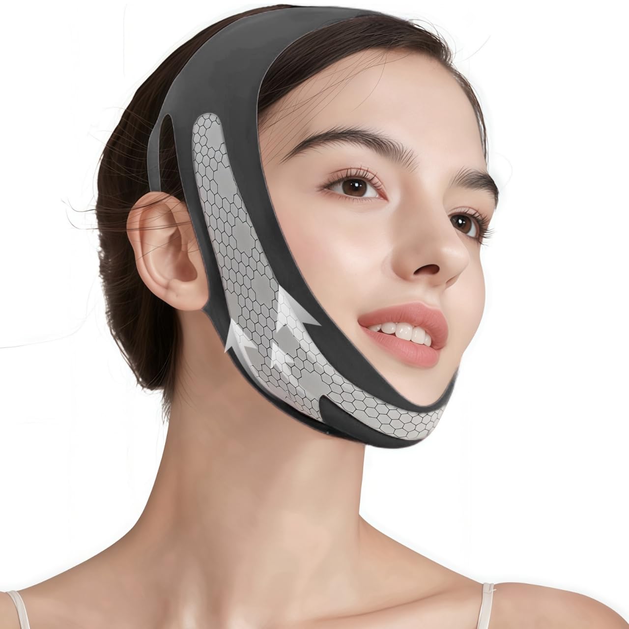 Photo 1 of **2 pack**ROWMATE Graphene V-Line Mask, Chin Strap for Sleeping,Chin Strap for Women,Jaw Exerciser,Black,M