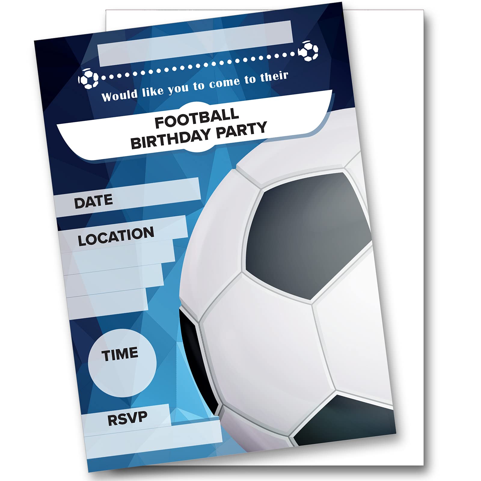 Shmaki Football Birthday Party Invitations Invites Boys Girl Children Kids Pack With Envelopes (30 Pack)