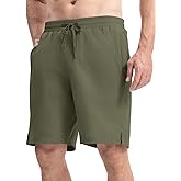 TBMPOY Men's Swim Trunks 9" Quick Dry Board Shorts Mesh Lining Bathing Suit Swimming Beach Swimwear Zipper Pockets