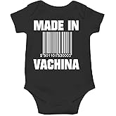 AW Fashions Made in VaChina Baby Bodysuit Funny Cute Baby Girl Clothing or Boy Outfit Infant Romper