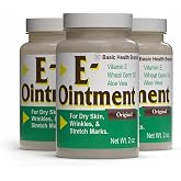 Basic Organics - Basic Brands - Vitamin E Ointment - 2 oz - Moisture Enhancing - Can Help Reduce Appearance of Scars, Stretch Marks, Fine Lines &amp; Wrinkles - Pack of 3