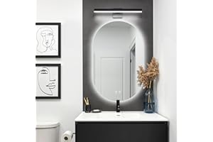 Niccy Oval LED Bathroom Vanity Mirror, 48x30inch Frameless Backlit Mirror with Light, Smart Anti-Fog Waterproof Mirror with Memory Function Dimmable Lighted Mirror