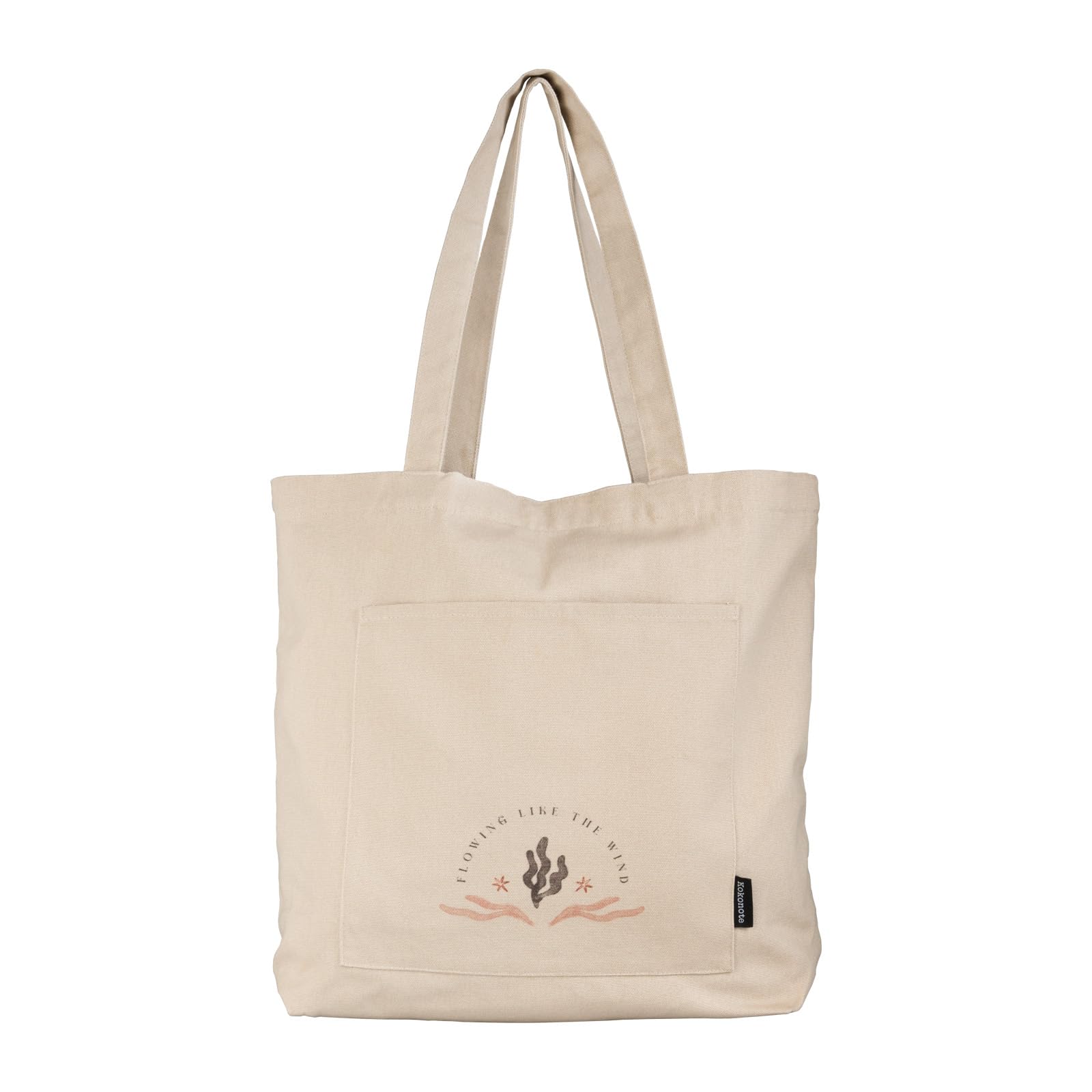Kokonote Cotton Tote Bag - Kalima | 18.5 x 15.7 x 4.7 inches - 47 x 40 x 12 cm | Canvas Tote Bag, Cotton Bag, Beach Bag, Canvas Bag, Shopper Bag, Cute Gifts