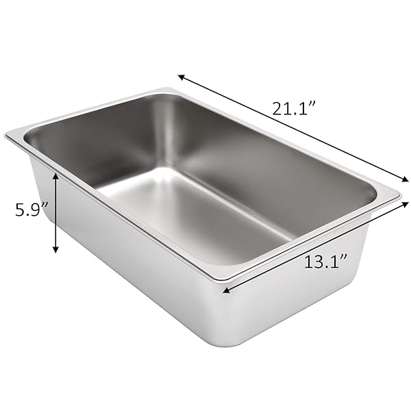 KICHWIT STAINLESS STEEL CAT LITTER BOX, METAL LITTER PAN FOR CAT, NON STICK SMOOTH SURFACE, 21.1″ L X 13.1″ W X 6″ H
