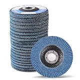 4.5 Inch Flap Discs - 20PCS 40 60 80 120 Grit Assorted Sanding Grinding Wheels, Premium Zirconia Alumina Abrasives, T27, by LotFancy