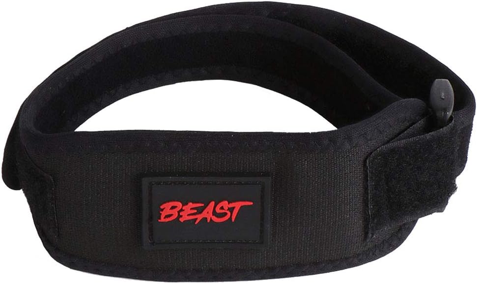 Alpha Designs Beast Knee Support Pair - Patella Tendon Knee Strap for Weightlifting Pain Relief, Black, One Size (Pack of 2) - Image 3