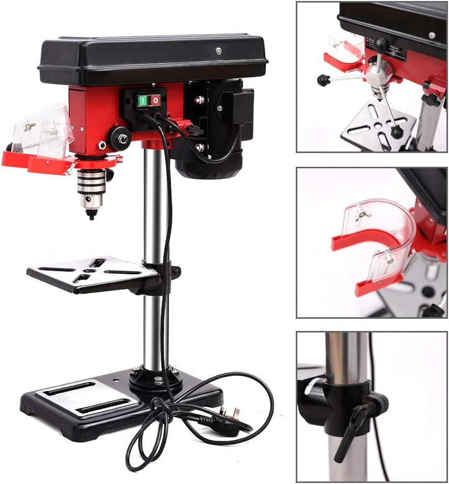 Bench Drill Press Pillar Drill Press Stand 500W 9 Speed 16mm Workbench