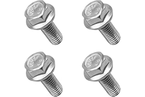 Kewucn 4 PCS Car Top Front Skid Plate Bolts, 304 Stainless Steel 12mm Hex Head Auto Skid Plate Bolts Compatible with 4Runner Tocoma FJ Tundra Sequoia Land Cruiser, Car Accessories