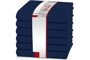 Swiss linen Kitchen Towels Organic Waffles Premium Weight Cotton Machine Washable and Absorbent Dish Towels, Tea Towels, Cook