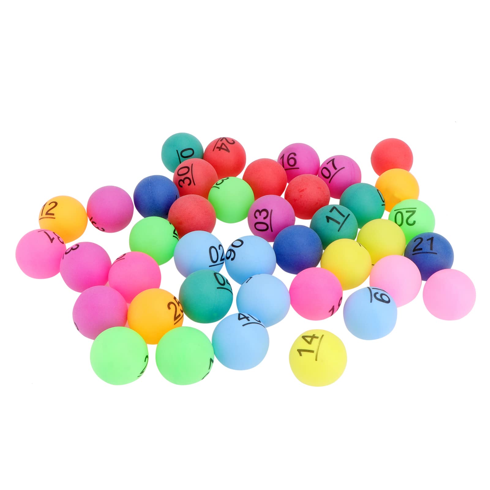 PartyKindom 30 PCS Bingo Balls- Pong Balls Raffle Game Balls Multicolored Bingo Balls Balls for Bar Party Favors