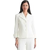 Kasper Womens Organza Trim Three-Button Blazer