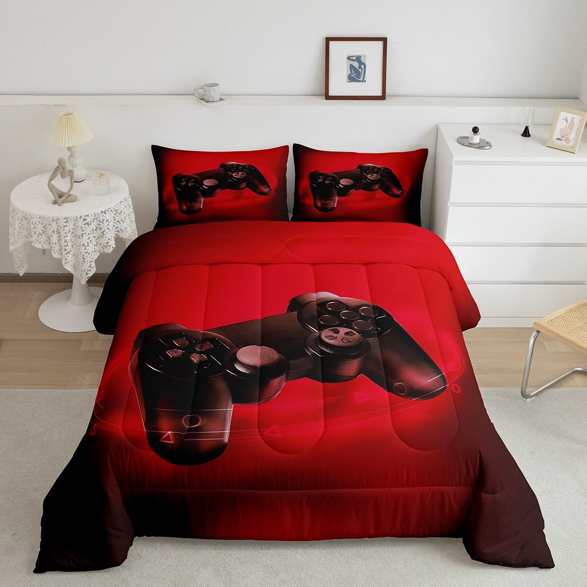 Feelyou Gaming Comforter Set Video Game Bedding Set