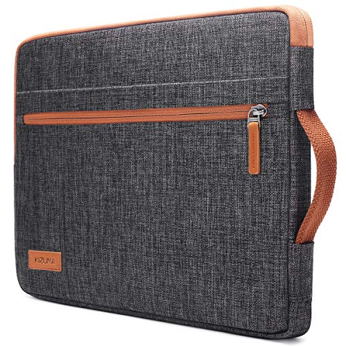 KIZUNA Laptop Sleeve 13.3 Inch Water-Resistant Computer Case Hand Bag for 13" MacBook Air/13.5" Surface Book 2/14" Lenovo ThinkPad X1 Carbon/Flex 14|6/HP EliteBook 840 G5/Huawei MateBook D/ASUS,Brown - Thumbnail 7