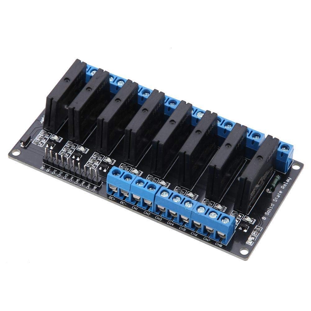 KSTE 5V 8 Channel Solid State Relay Module with Fuse High Level Trigger 2A