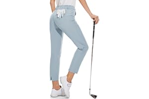 M MOTEEPI Womens Golf Pants Work Hiking Travel Pants with Pockets Lightweight Stretchy Slim Fit Golf Clothes