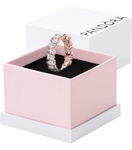 アクセサリー CTHY HIGH-END PARALLEL RING ROSEGOLD Amazon.com: Pandora Sparkling Twisted Lines Ring - Stackable Rose
