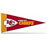 Rico Industries NFL Kansas City Chiefs 8-Piece 4-Inch by 9-Inch Classic Mini Pennant Décor Set