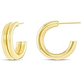 Amazon Essentials 20mm Polished Double Row C Hoop