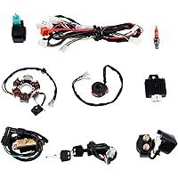 GUDFBALE CDI Ignition Coils Wiring Harness Kit Wire Assembly For 4-Stroke Four Wheelers Engine Type For 50cc 70cc 90cc 110cc
