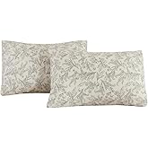 ECOCOTT 2 Pack Pillowcase Standard Size, Vintage Floral Pillow Cases Set - 100% Cotton Pillow Covers with Envelope Closure (Standard, 20"x26")
