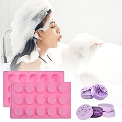Sakolla 2 Pack Cylinder Silicone Soap Molds, 15