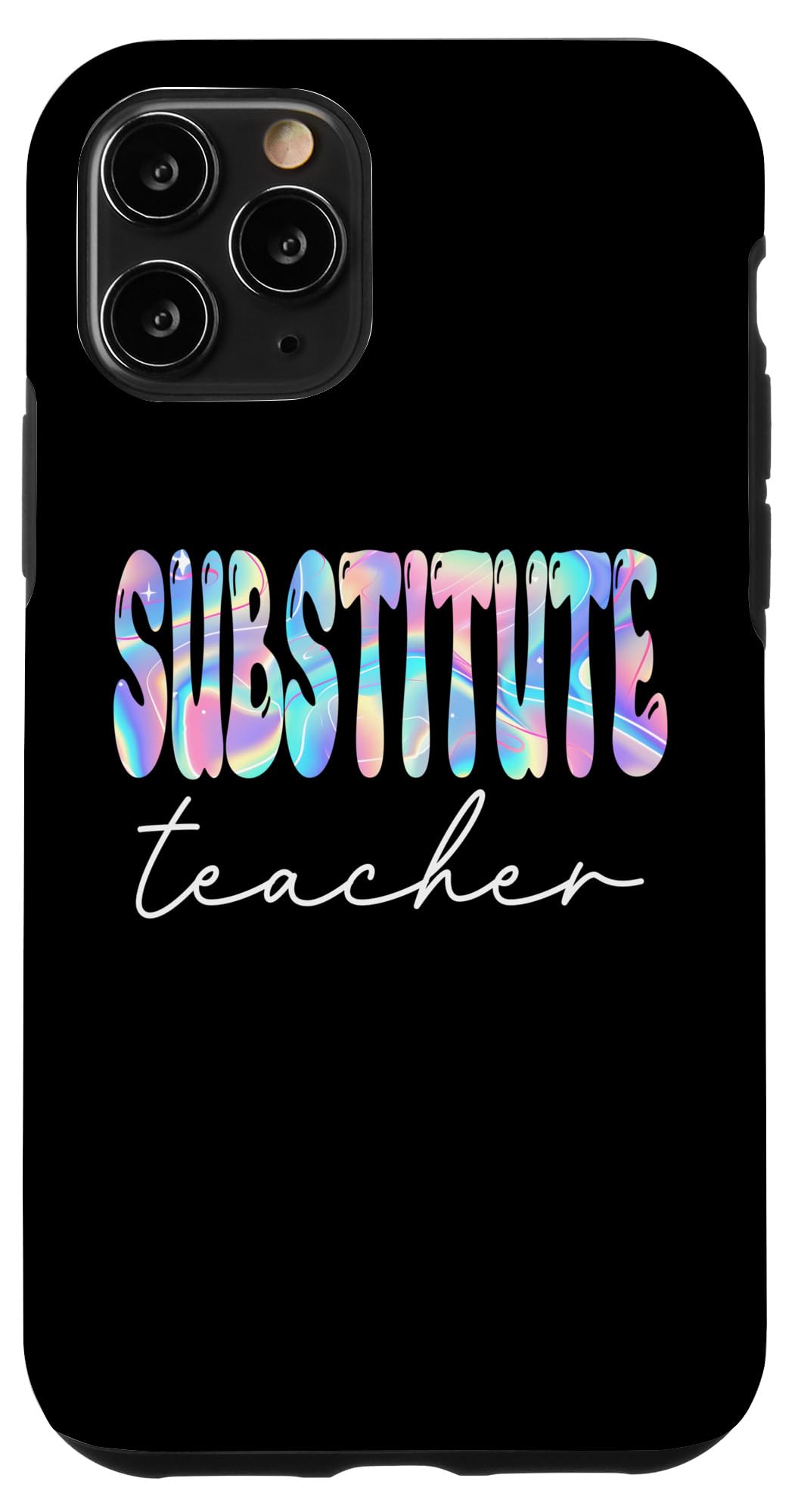 iPhone 11 Pro Substitute Teacher Groovy Back to School Teachers Women Girl Case