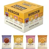 Border Luxury Mini Pack 48 Biscuits 4 Variety - Perfect for - Treat - Office - Guests (1 Box (48 Packs))